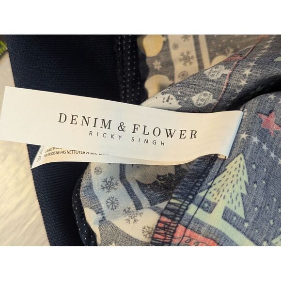 Denim & Flower Ricky Singh Jacket Holiday Christmas‎ Zip Up Lightweight Sz M NEW - Picture 8 of 13